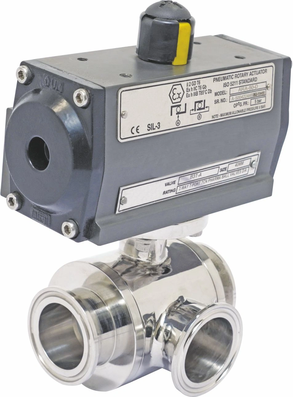 Hygiene Application 3 Way Ball Valve (Mirror Finish