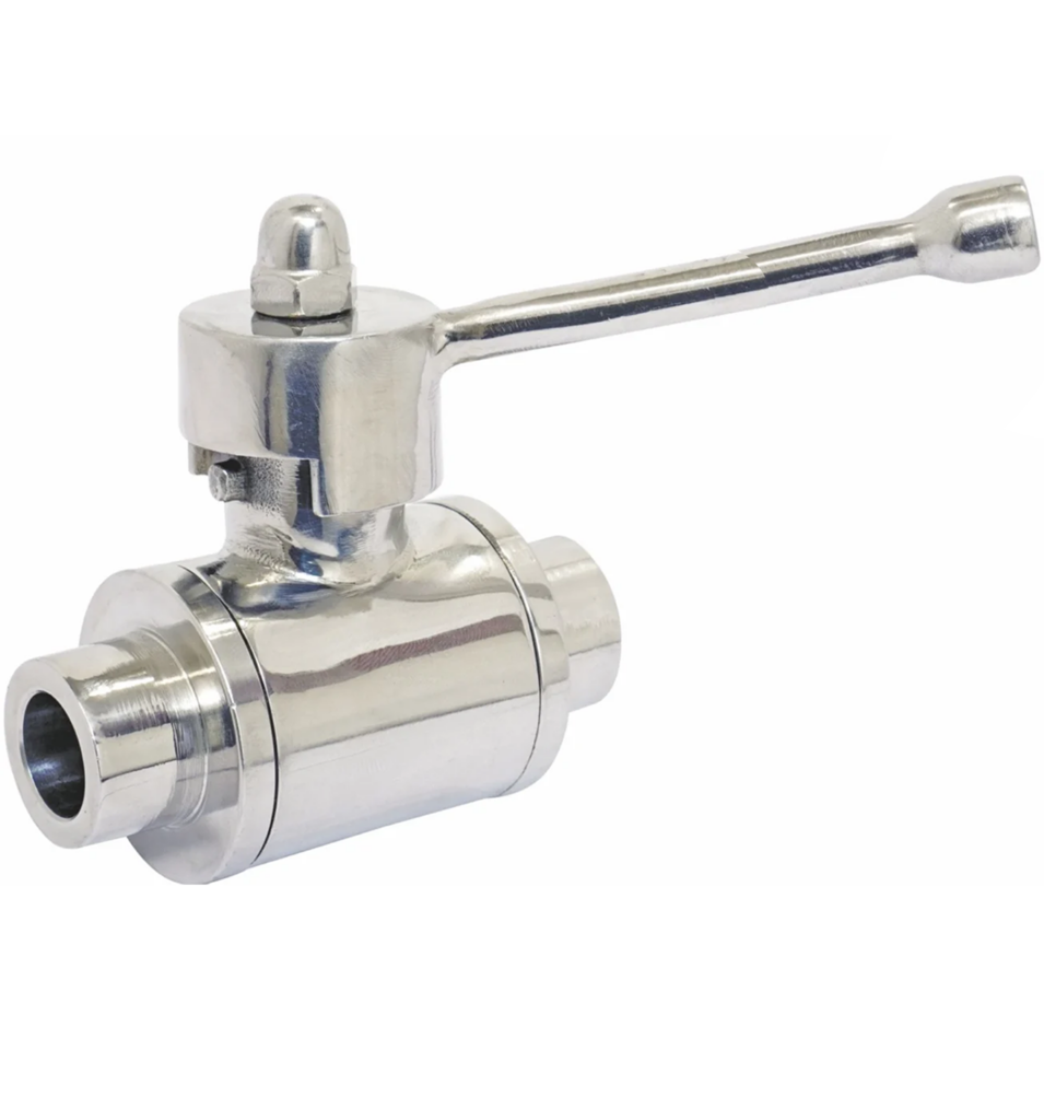 Single Piece 2way Design Sanitary Ball Valve Weldeble End Type