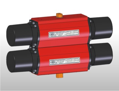 Scotch & Yoke Single Acting Double Decker Pneumatic Actuator